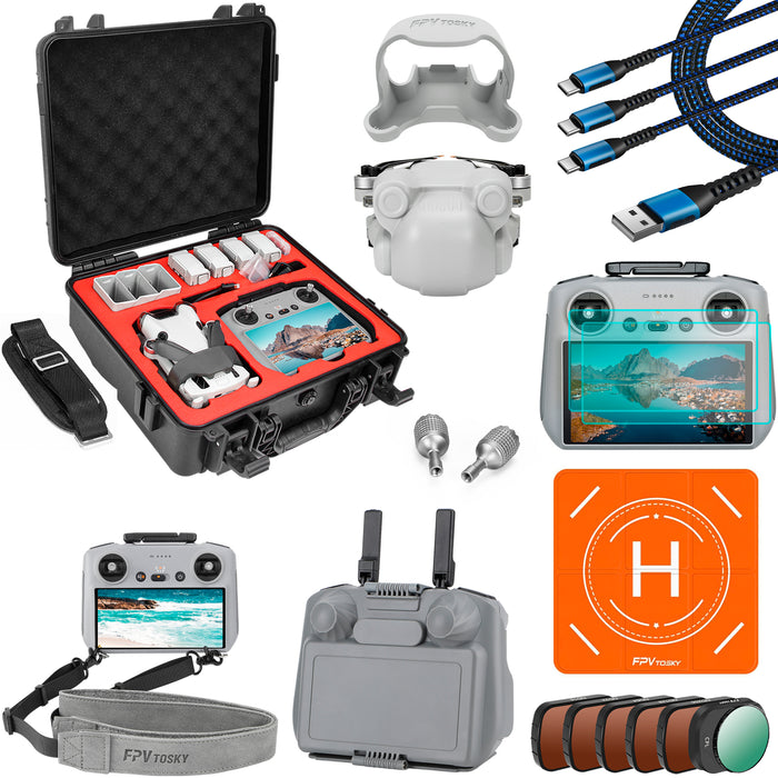 Mini 4 Pro More Combo for DJI Mini 4 Pro Drone Accessory Kit ,7 in 1 Hard Case Ket for DJI Mini 4 Pro Drone, DJI Mini 4 Pro