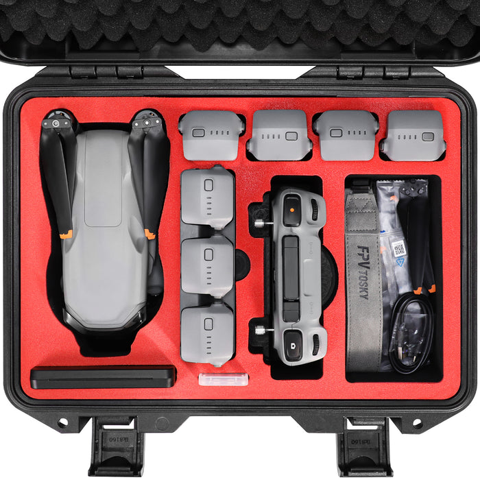 Hard Case for DJI Air 3S/Air 3 Drone/Fly More Combo, Waterproof Air 3S Hard Shell Carrying Case Accessories, Compatible with DJI RC2/ RC-N2/ RC Pro, Up to 8 Batteries
