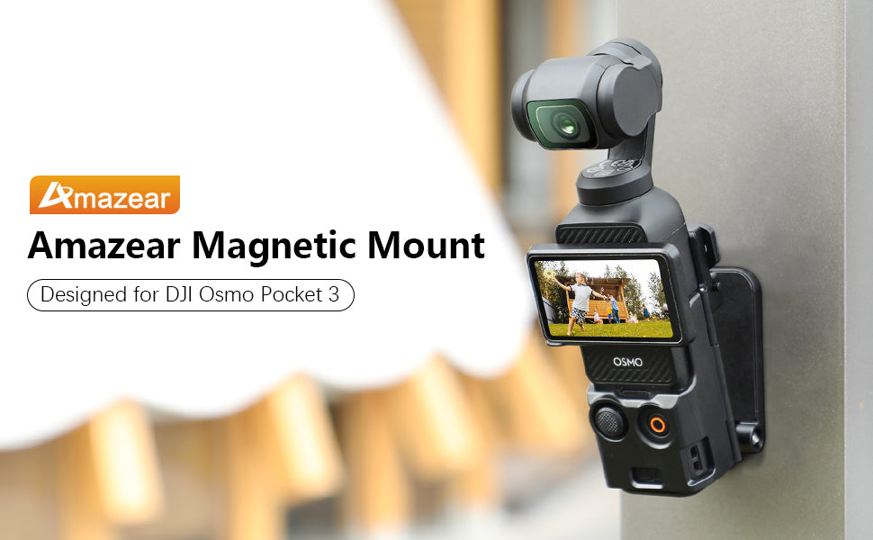 Magnetic Mount Stand and Gimbal Lens Protective Cover Combo for DJI Osmo Pocket 3, Upgraded Pocket3 Accessories Super Strong Magnet Suction Case Holder
