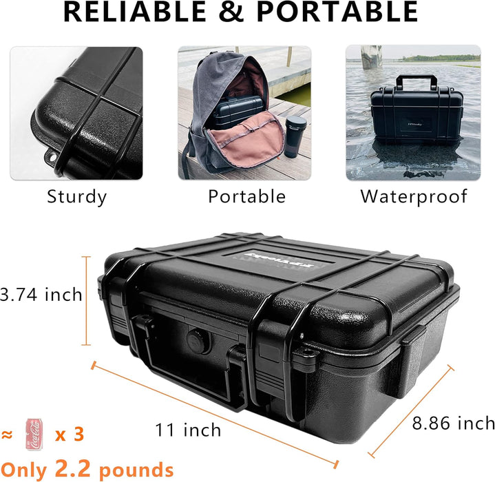 Waterproof Hard Case - Compact Portable Carrying Case for DJI Mini 2 SE/4K/Mini 2 Fly More Combo