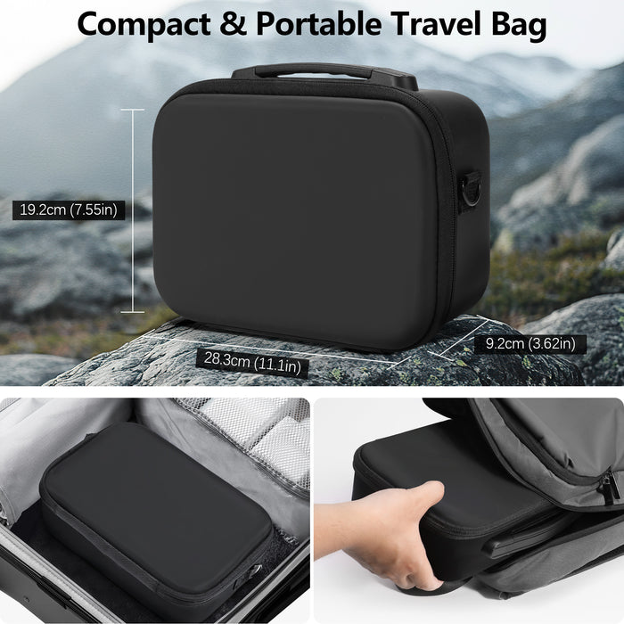 Neo Drone Case with Shoulder Strap, PU Leather Neo Travel Carrying Bag Storage Box for DJI Neo Fly More Combo and RC-N3 Controller, Battery Charging Hub Accesstories, Black