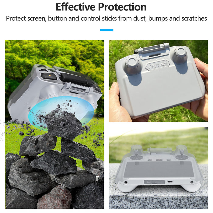 2-in-1 Mini 5/4 Pro RC 2 Sun Hood & RC2 Protective Cover, Sun Shade Screen Protector for DJI Air 3S/ Mini5/4 Pro RC2 Remote Controller Protection Accessories