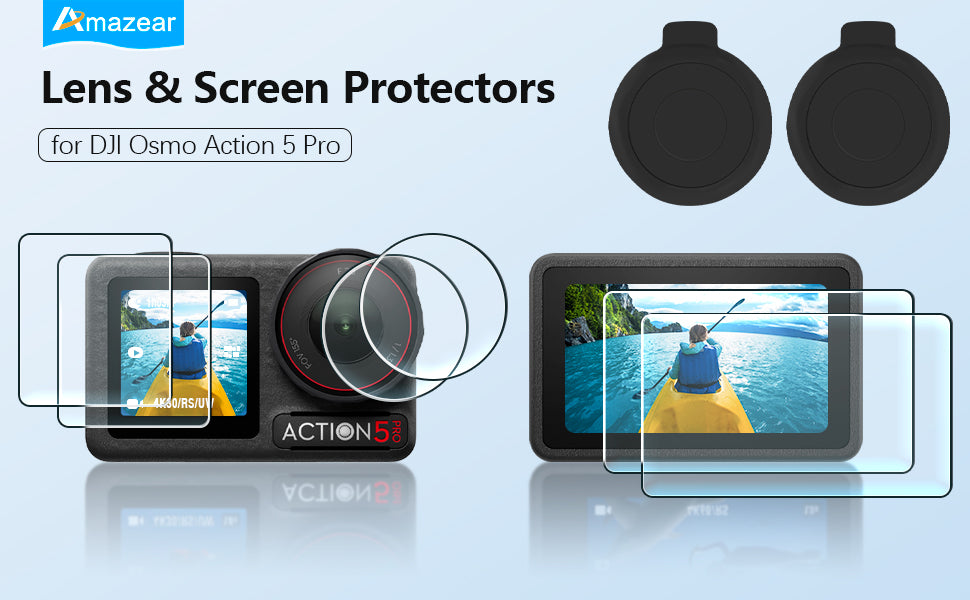 Lens Screen Protector for DJI Osmo Action 5 Pro Accessories (2Sets-8Pack)