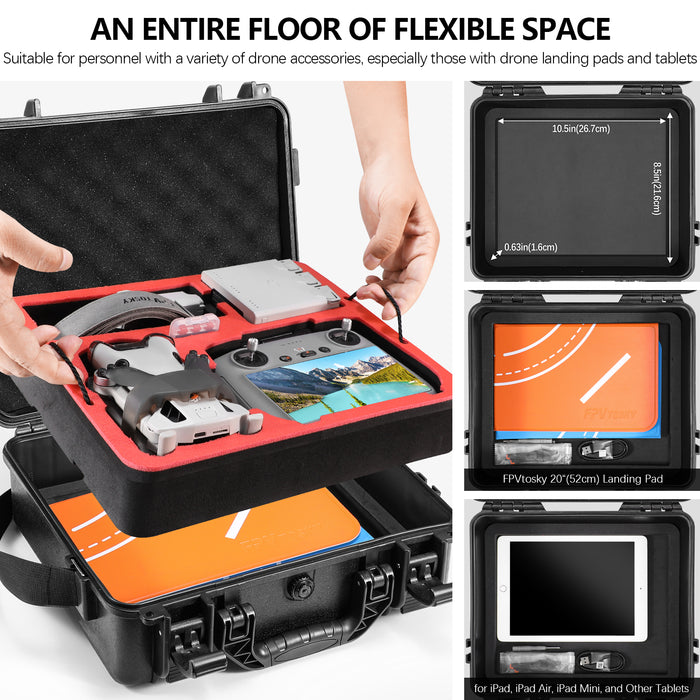 Dual Layer Hard Case for DJI Mini 4 Pro/Mini 3 pro,  Dual Layer Case for Mavic mini 4 pro with DJI RC/DJI RC 2 Controller, Travel Case for DJI Mini 4 Pro/Mini 3 Pro Accessories