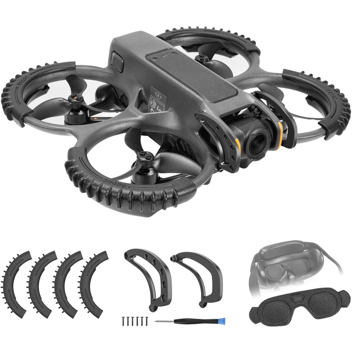 3-IN-1 Avata 2 Accessories Bundle Kit, Avata 2 Gimbal Bumper Guard+Propeller Guard Protector+Goggles 3 Protective Cover, Fits DJI Avata 2 Drone and Goggle 3