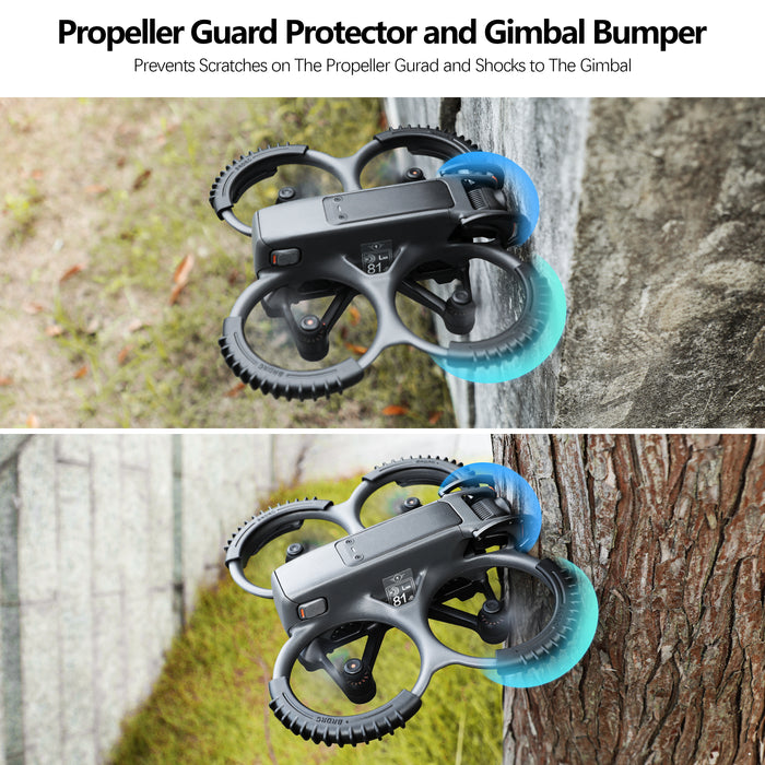 3-IN-1 Avata 2 Accessories Bundle Kit, Avata 2 Gimbal Bumper Guard+Propeller Guard Protector+Goggles 3 Protective Cover, Fits DJI Avata 2 Drone and Goggle 3