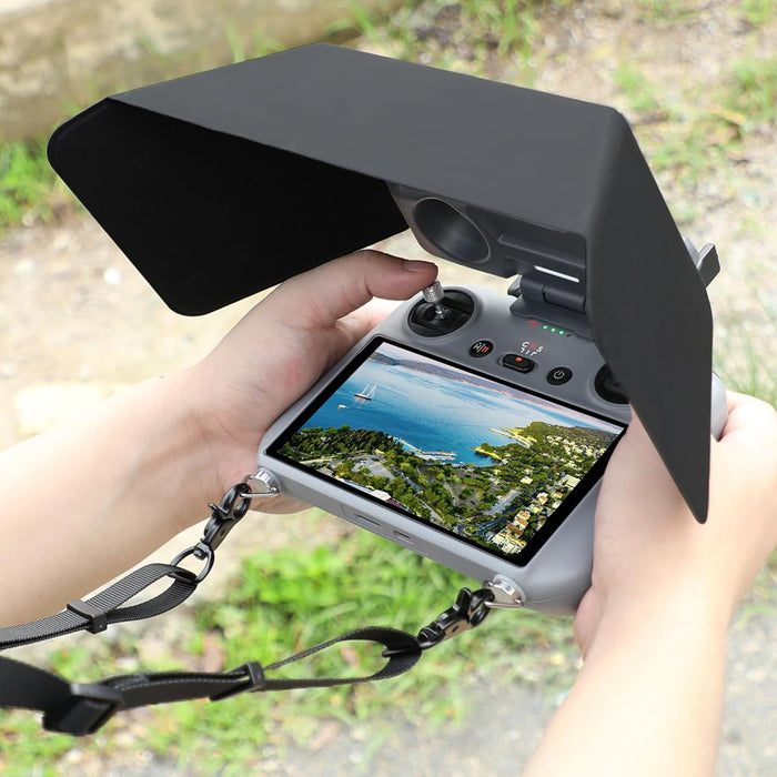 FPVtosky RC 2 Sun Hood Shade with Lanyard for DJI Mini 5/4 Pro/DJI Air 3 Accessories,RC2 Controller Screen Protector Joystick Cover，Kit includes RC 2 Sun Hood Cover, RC 2 Lanyard