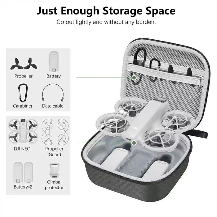 Carrying Case for DJI NEO, Porable Travel Storage Bag for DJI NEO Drone Aceessories (for DJI NEO, dark green)