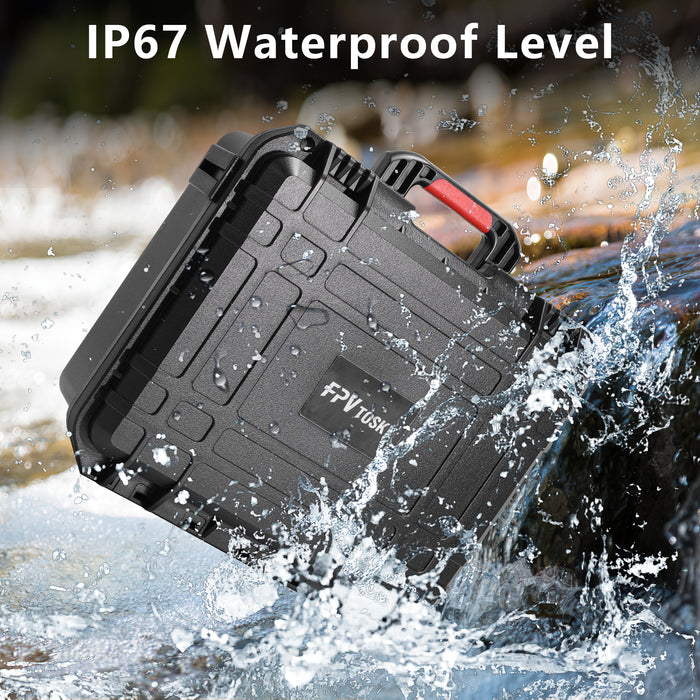 Waterproof Hard Case for DJI Flip, Fits RC2/RC-N3 Controller Accessory, with Portable Carrying Shoulder Strap [CASE ONLY]