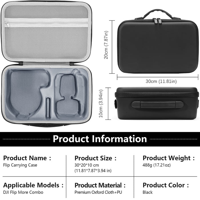 Carrying Case for DJI Flip, Portable Travel Storage Bag for DJI Flip fly more combo，Fits RC-N3 Controller Drone Aceessories[CASE ONLY]