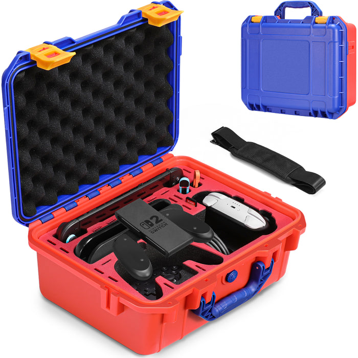 FPVtosky Hard Travel Case for Nintendo Switch 2, Soft Lining, IP67 Waterproof Carrying Bag for Nintendo Switch 2 Accessories, Coloured [CASE ONLY]