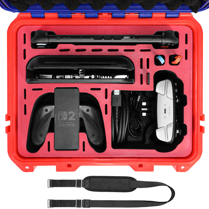 FPVtosky Hard Travel Case for Nintendo Switch 2, Soft Lining, IP67 Waterproof Carrying Bag for Nintendo Switch 2 Accessories, Coloured [CASE ONLY]