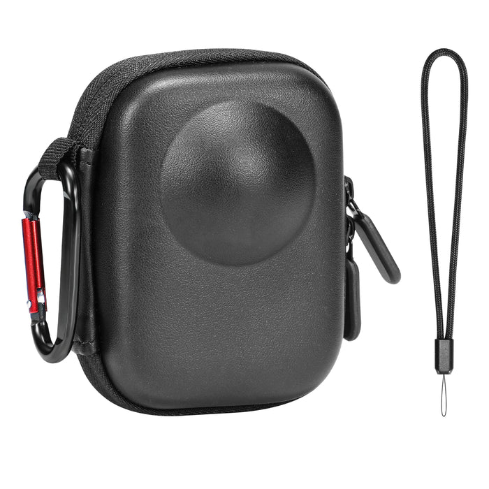 Carrying Case for DJI OSMO 360 Accessories, Portable OSMO360 Compact Storage Bag with Wrist Strap PU Leather Waterproof Black