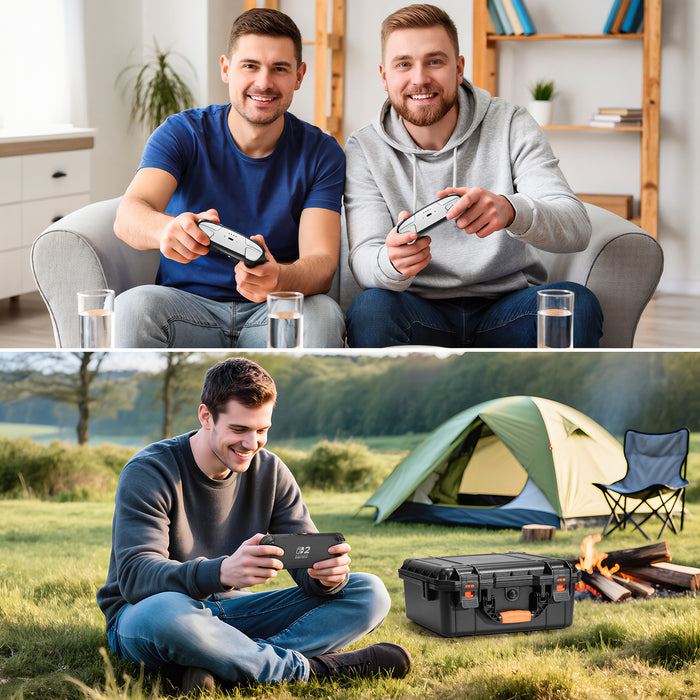 Hard Carrying Case for Nintendo Switch 2, Hard Shell Travel Protective Case for Switch 2 grip, 2 Pro Controllers, 22 Game Cards and Other Switch 2 accessories Black