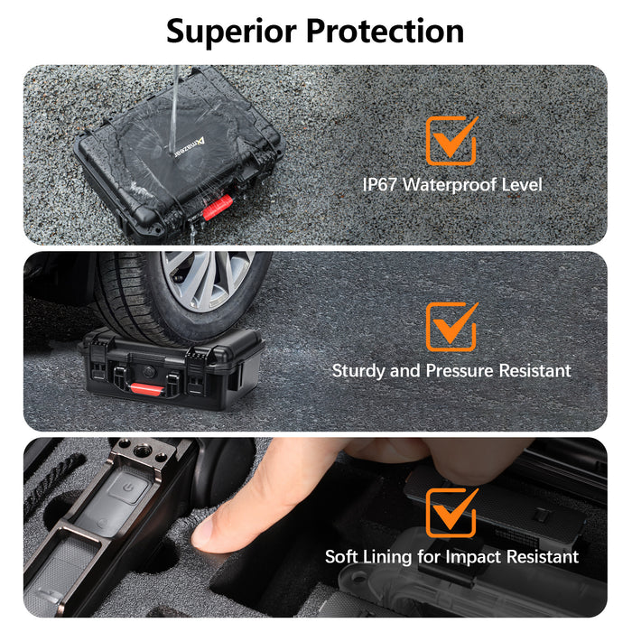 Waterproof Carrying Case for Insta360 X5, Insta360 X4, Insta360 X3 Camera and Other Accessories(Case Only)