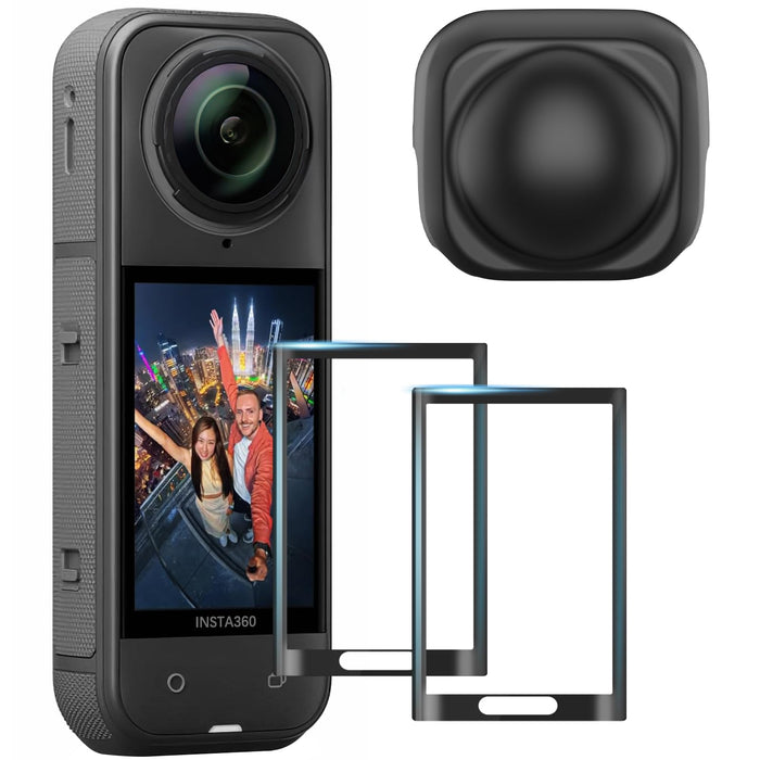 Screen Protector and Lens Cap Combo for Insta360 X5 (X4) Accessories