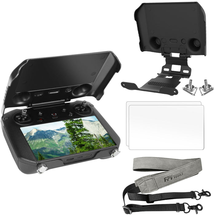 FPVtosky RC Pro Controller Protector Kit for DJI Mavic 3 Accessories, Kit includes RC Pro Sun Hood Cover, RC Pro Lanyard, RC Pro Screen Protector Accessories