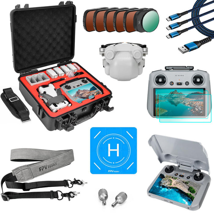 FPVtosky Mini 4 Pro More Combo for DJI Mini 4 Pro Drone Accessory Kit ,9 in 1 Hard Case Ket for DJI Mini 4 Pro Drone, DJI Mini 4 Pro accessories