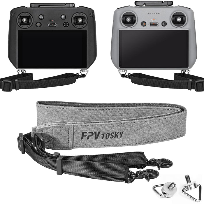 FPVtosky Lanyard for DJI RC 2 & RC & RC Pro, Mini 5 Pro Lanyard RC Neck Strap, Soft Leather Lanyard Compatible with DJI Flip/Mini 4/ Mini3 / Mavic 3 / Air 3S Remote Controller Accessories