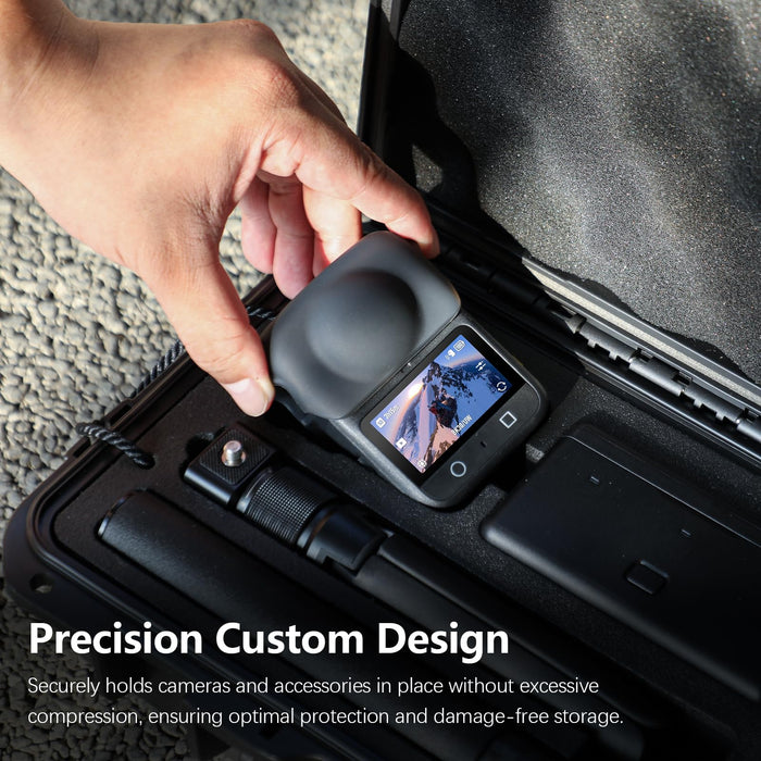 Osmo 360 Hard Case, Dual Layer IP67 Waterproof Shockproof Carrying Case for DJI Osmo 360 Adventure Combo Accessories, Portable Compact Carrier Lightweight