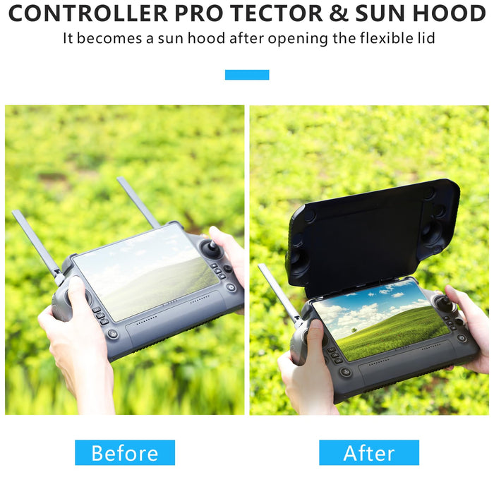 3-in-1 RC Plus Sun Hood + 2 Screen Protector + Neck Lanyard Bundle Kit for DJI RC Plus, Compatible with DJI Inspire 3/Agras T20P T25 T40 T50/ Matrice M30 M30T /Matrice 350 RTK