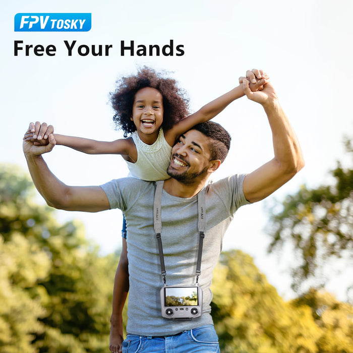 FPVtosky Lanyard for DJI RC 2 & RC & RC Pro, Mini 5 Pro Lanyard RC Neck Strap, Soft Leather Lanyard Compatible with DJI Flip/Mini 4/ Mini3 / Mavic 3 / Air 3S Remote Controller Accessories