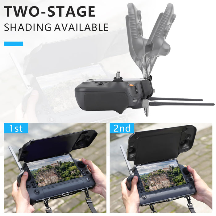 3-in-1 RC Plus Sun Hood + 2 Screen Protector + Neck Lanyard Bundle Kit for DJI RC Plus, Compatible with DJI Inspire 3/Agras T20P T25 T40 T50/ Matrice M30 M30T /Matrice 350 RTK