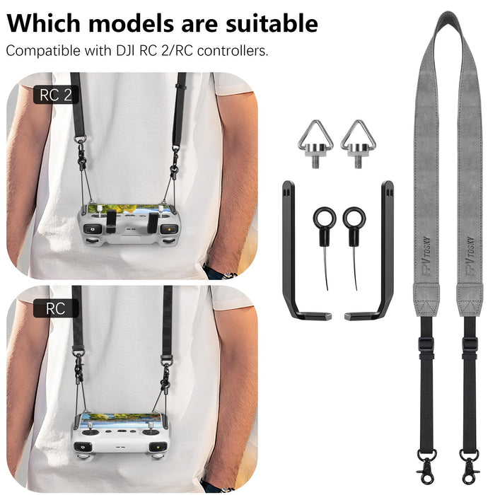 FPVtosky Balance Lanyard for DJI RC/RC 2 Controller, Lanyard Neck Strap for DJI Flip/Mini 5 Pro/Mini 4 Pro/Mini 3/Mini 3 Pro/Air 3S/Remote Controller Accessories [Not for RC pro]