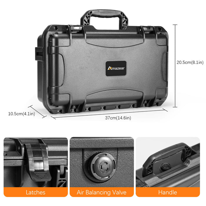 Osmo 360 Hard Case, Dual Layer IP67 Waterproof Shockproof Carrying Case for DJI Osmo 360 Adventure Combo Accessories, Portable Compact Carrier Lightweight