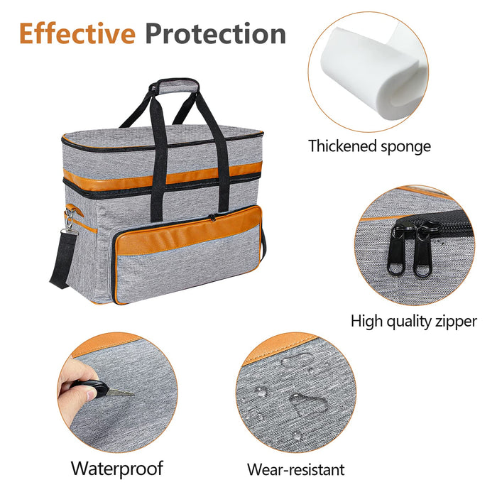 Carrying Case for PS5 Pro & PSVR2, Large Travel Bag for Playstation VR2 & PS 5/PS 5 Pro/PS5 Slim, Protective Storage Carrying Case Compatible with Playstation 5 & PS VR2 Gaming Accessories