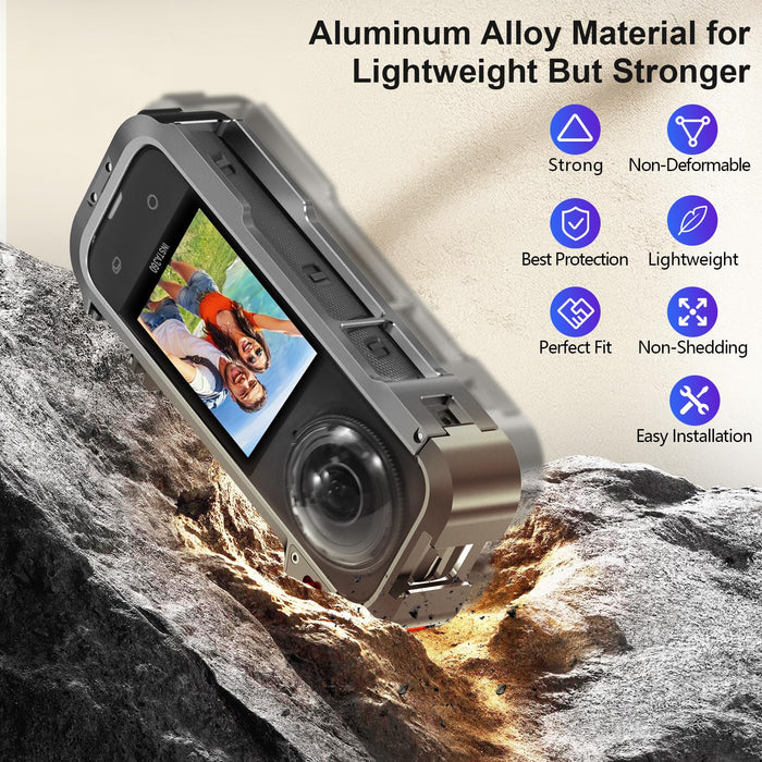 Metal Protective Case for Insta360 X4 Accessories