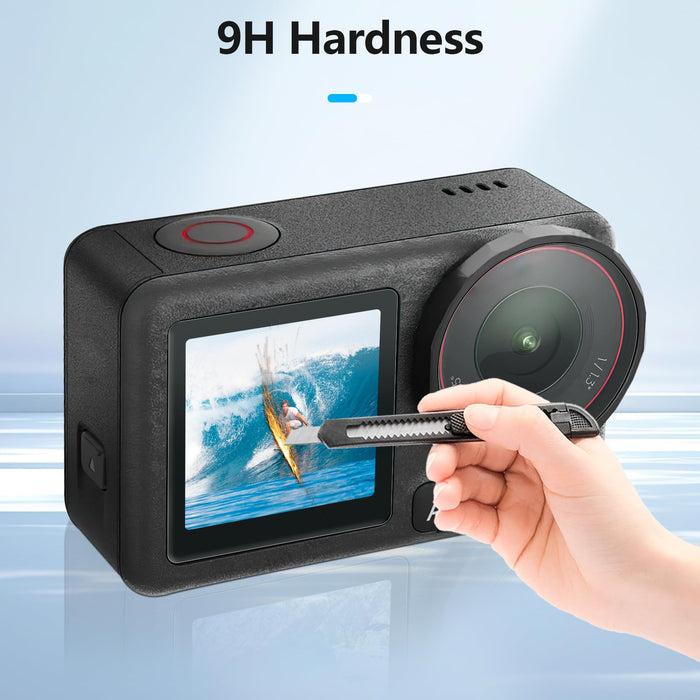 Lens Screen Protector Comatible with DJI Osmo Action 5 Pro (2 Sets), Action5 Pro Accessories Tempered Glass Protector OLED Display, Ultra HD, 9H Hardness, Scratch Resistant, Bubble-Free