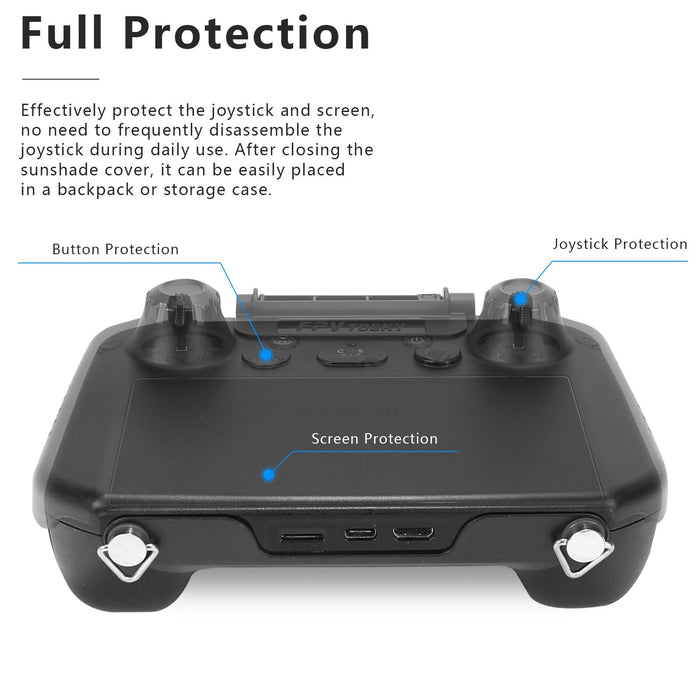 FPVtosky RC Pro Controller Protector Kit for DJI Mavic 3 Accessories, Kit includes RC Pro Sun Hood Cover, RC Pro Lanyard, RC Pro Screen Protector Accessories