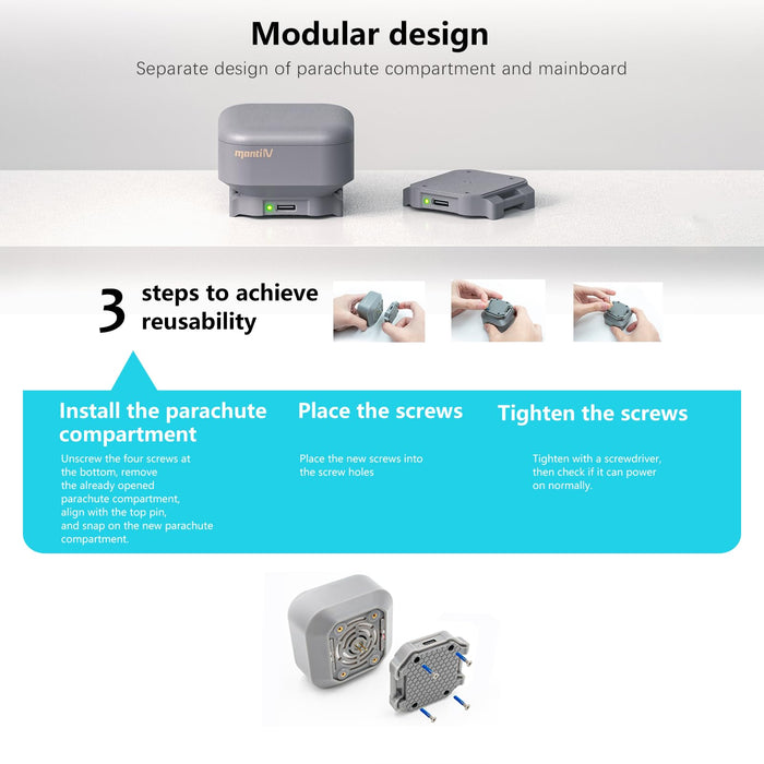 Drone Parachute for DJI Mavic 4 Pro, 2025 Upgraded 4 Gen Manti 4 UAV Flight Safety Guard, Matrice 4/Mavic 4 Pro/3 Pro/Air 3/Phantom 3/4 Accessories