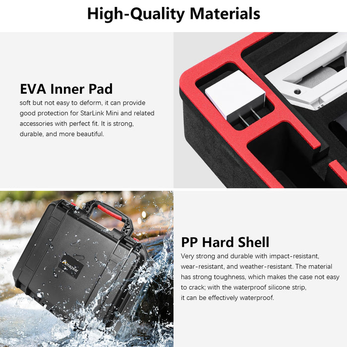 Waterproof Hard Case Kit for Starlink Mini