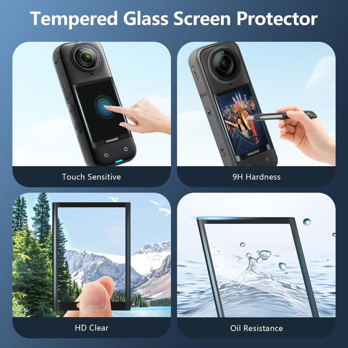 Screen Protector and Lens Cap Combo for Insta360 X5 (X4) Accessories