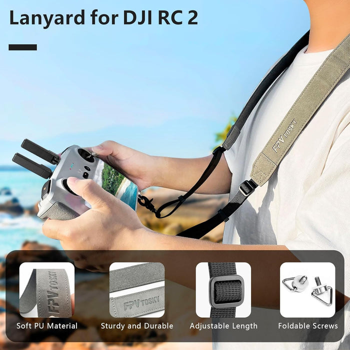 FPVtosky Hard Case Accessory Bundle Kit for DJI Flip Fly More Combo, Includes Flip Hard Case, RC 2 Sun Shade, Neck Lanyard Strap, Screen Protector * 2, Battery Stickers (5-in-1)