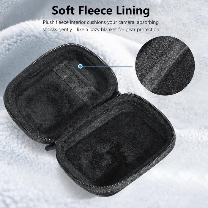 Carrying Case for DJI OSMO 360 Accessories with Lens Cap, Portable Compact Storage Bag with Wrist Strap PU Leather OSMO360 Protective Case