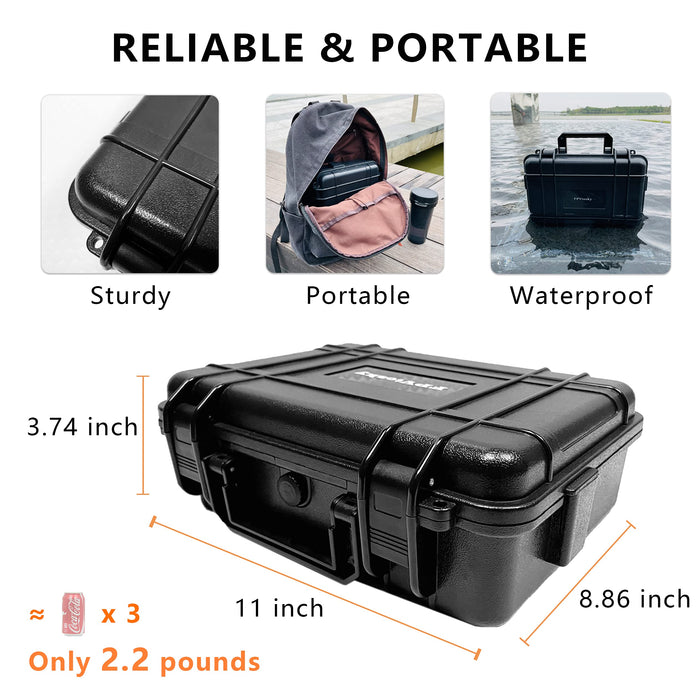 Judunmsk Waterproof Hard Case - Compact Portable Carrying Case for DJI Mini 2 SE/4K/Mini 2 Fly More Combo