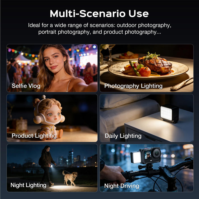 AMAZEAR Magnetic LED Video Fill Light for DJI Osmo Action 6