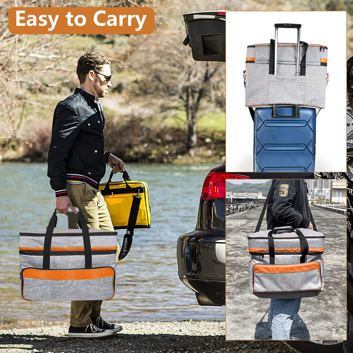 Carrying Case for PS5 Pro & PSVR2, Large Travel Bag for Playstation VR2 & PS 5/PS 5 Pro/PS5 Slim, Protective Storage Carrying Case Compatible with Playstation 5 & PS VR2 Gaming Accessories