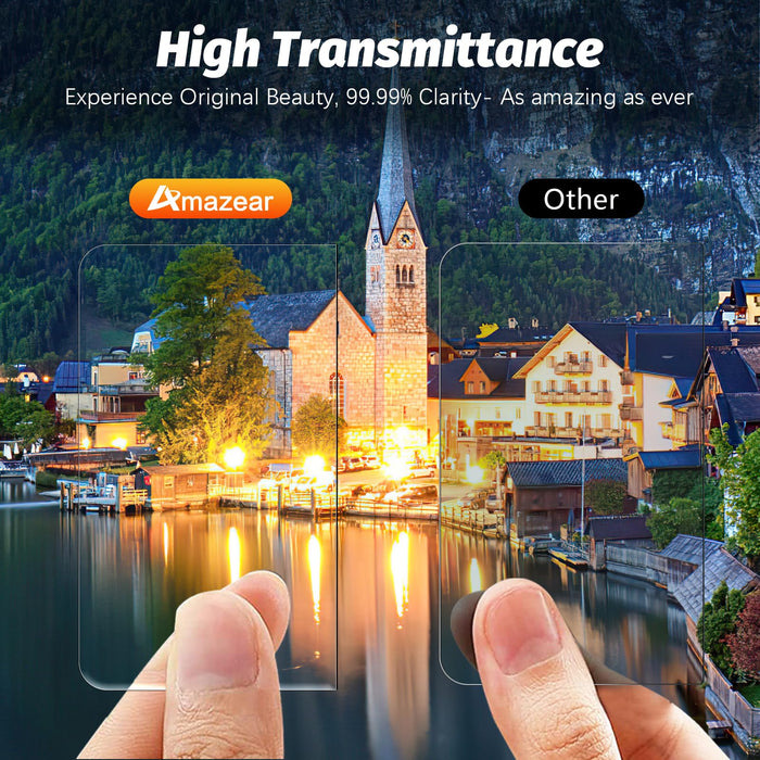 Screen Protector for DJI OSMO 360 Accessories, HD Display Film with Silicone Lens Cap 9H Hardness Tempered Glass Anti-Fingerprint Scratch Resistant