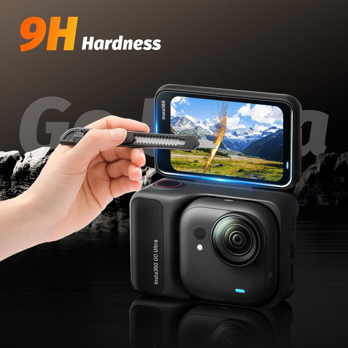 Screen Protector for Insta360 GO Ultra Accessories (3 Pack), Insta 360 Go-Ultra Action Camera Tempered Glass Screen Protective Film, 9H Hardness, Touch Sensitive, Ultra Clear