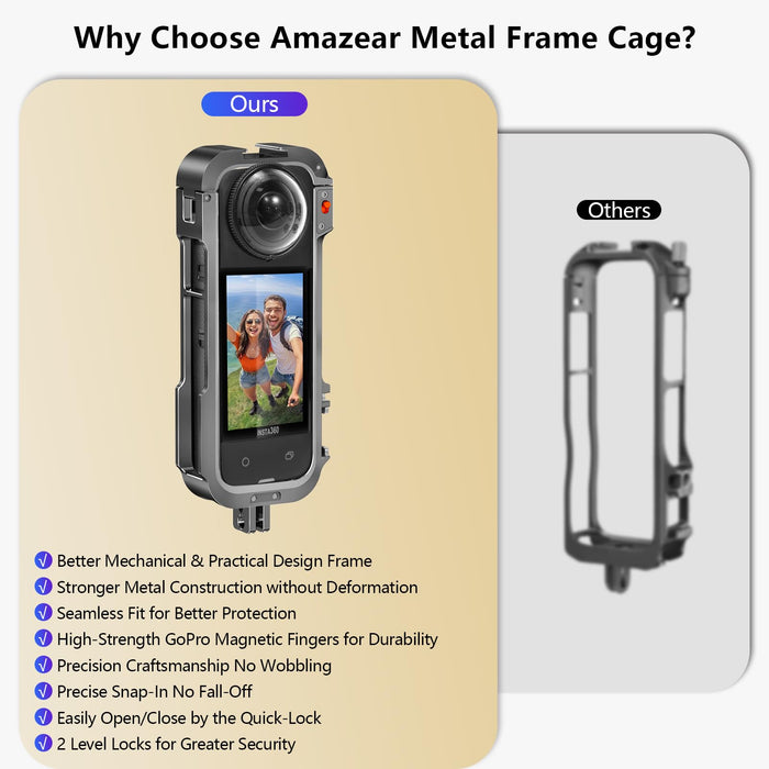Metal Protective Case for Insta360 X4 Accessories