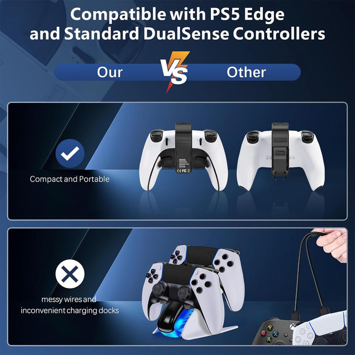 Battery Pack Compatible with PlayStation 5 DualSense Controller（Black）