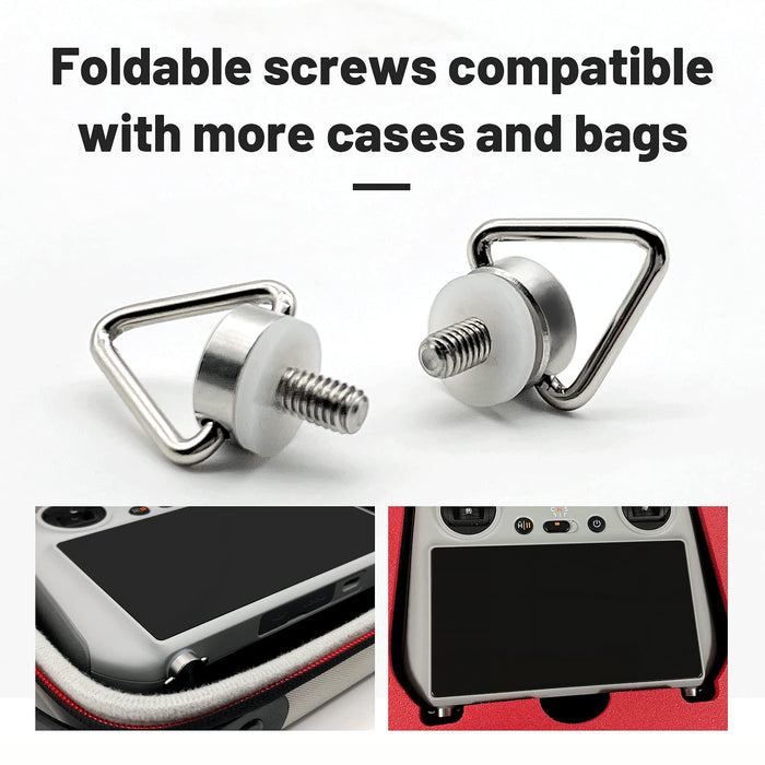 Neck Lanyard with Joystick for DJI RC/RC 2, Compatible with DJI Mini 5/4 Pro/Mini 3/ Mavic 3 Classic/Air 3 Remote Controller Accessories, PU Leather Shoulder Strap and 1 Pair of Rocker