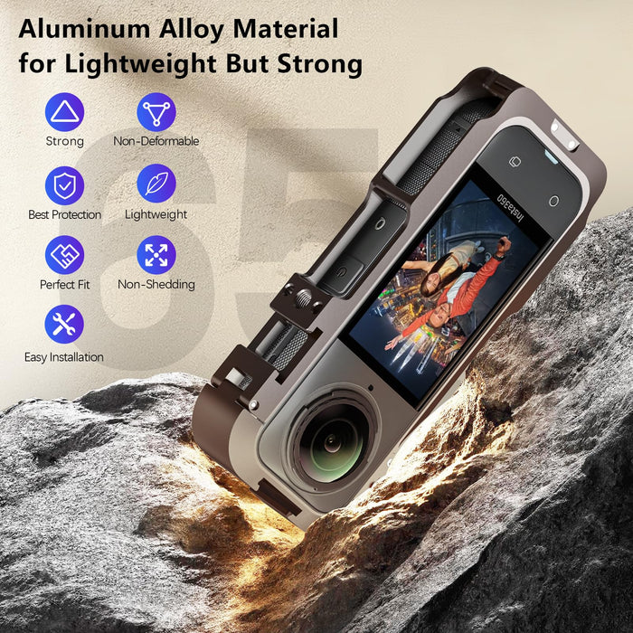 Metal Protective Case for Insta360 X5 Accessories