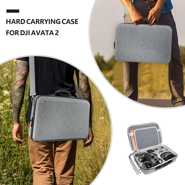 FPVtosky Avata 2 Carrying Bag for DJI Avata 2 Accessories, DJI Avata 2 Fly More Combo Hard Bag, Portable Travel Carrying Case for DJI Aavat 2 Drone Accessories