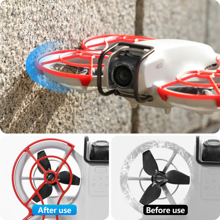 FPVtosky 2-in-1 Accessories Bundle Kit for DJI Neo, Neo Gimbal Bumper Guard+Propeller Guard Protector, Solid Anti-Collision Safety Protection Bar for Neo Drone Accessories