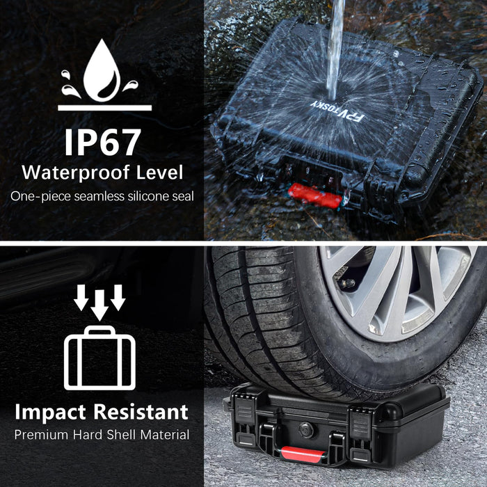 FPVtosky Hard Case for DJI Flip Drone, Compact Waterproof Carrying Case for DJI Flip with RC-N3, 3 Batteries and More Accessories [CASE ONLY]